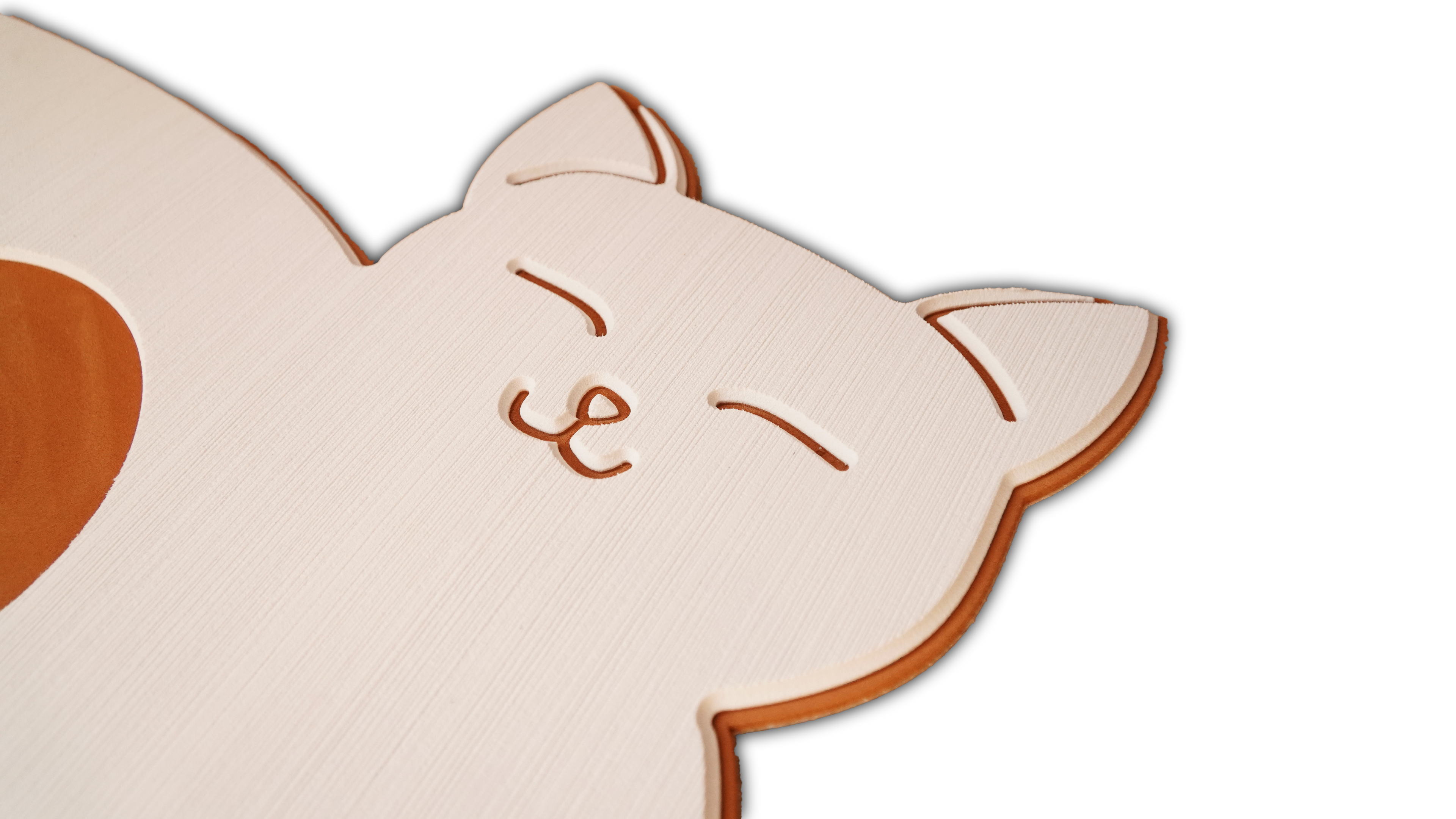 Podkładka pod miski dla kota - Standard - Biało-brązowa