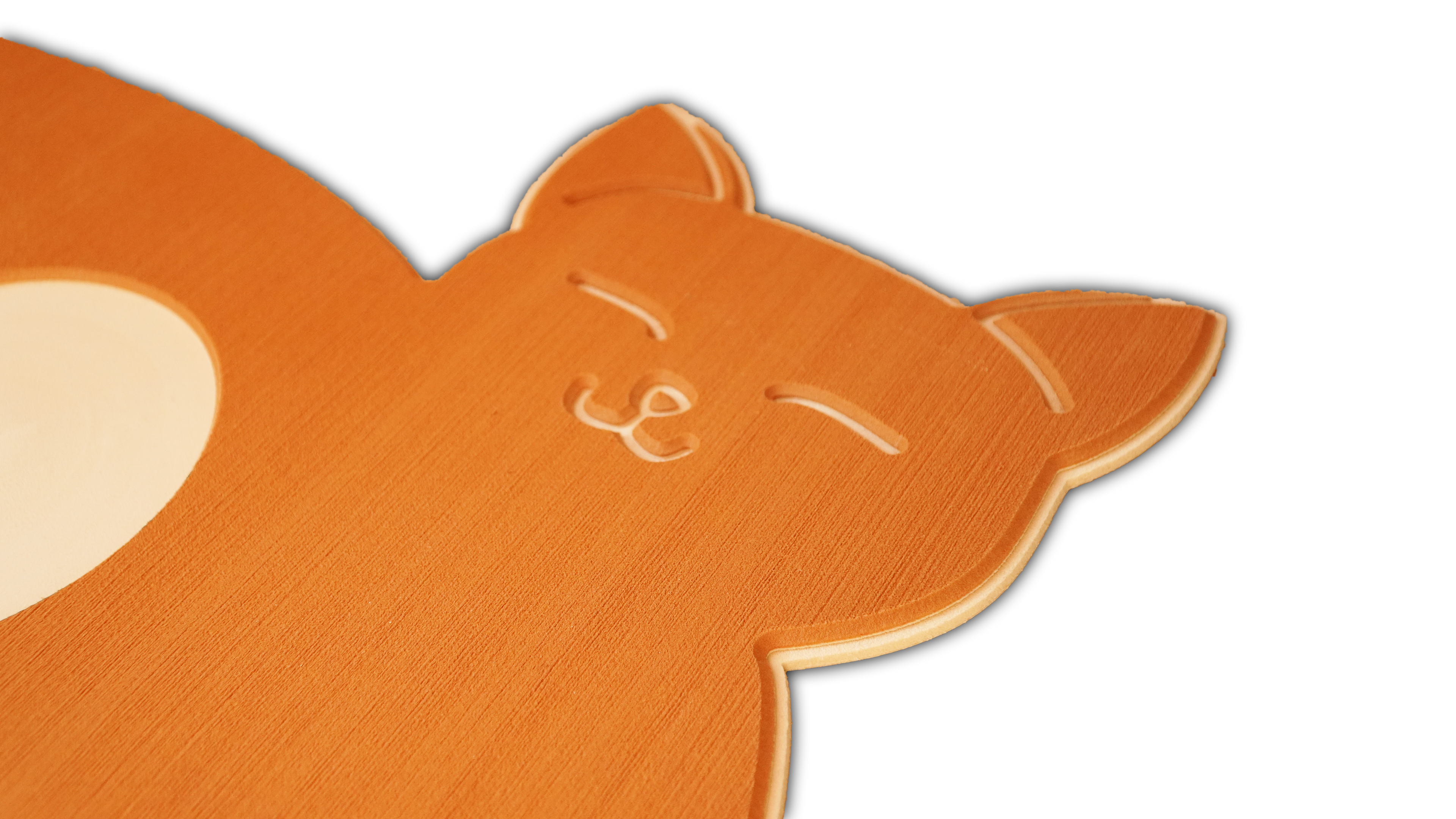 Podkładka pod miski dla kota - Kotek - Brązowo-kremowa