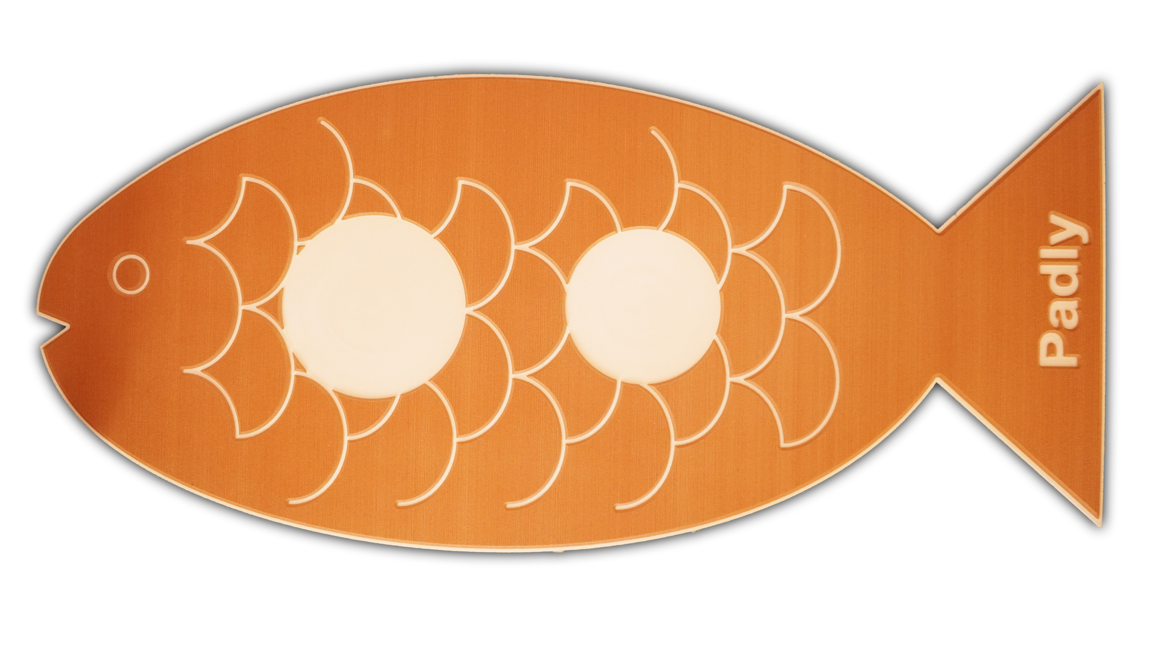 Podkładka pod miski dla kota - Rybka - Brązowo-kremowa