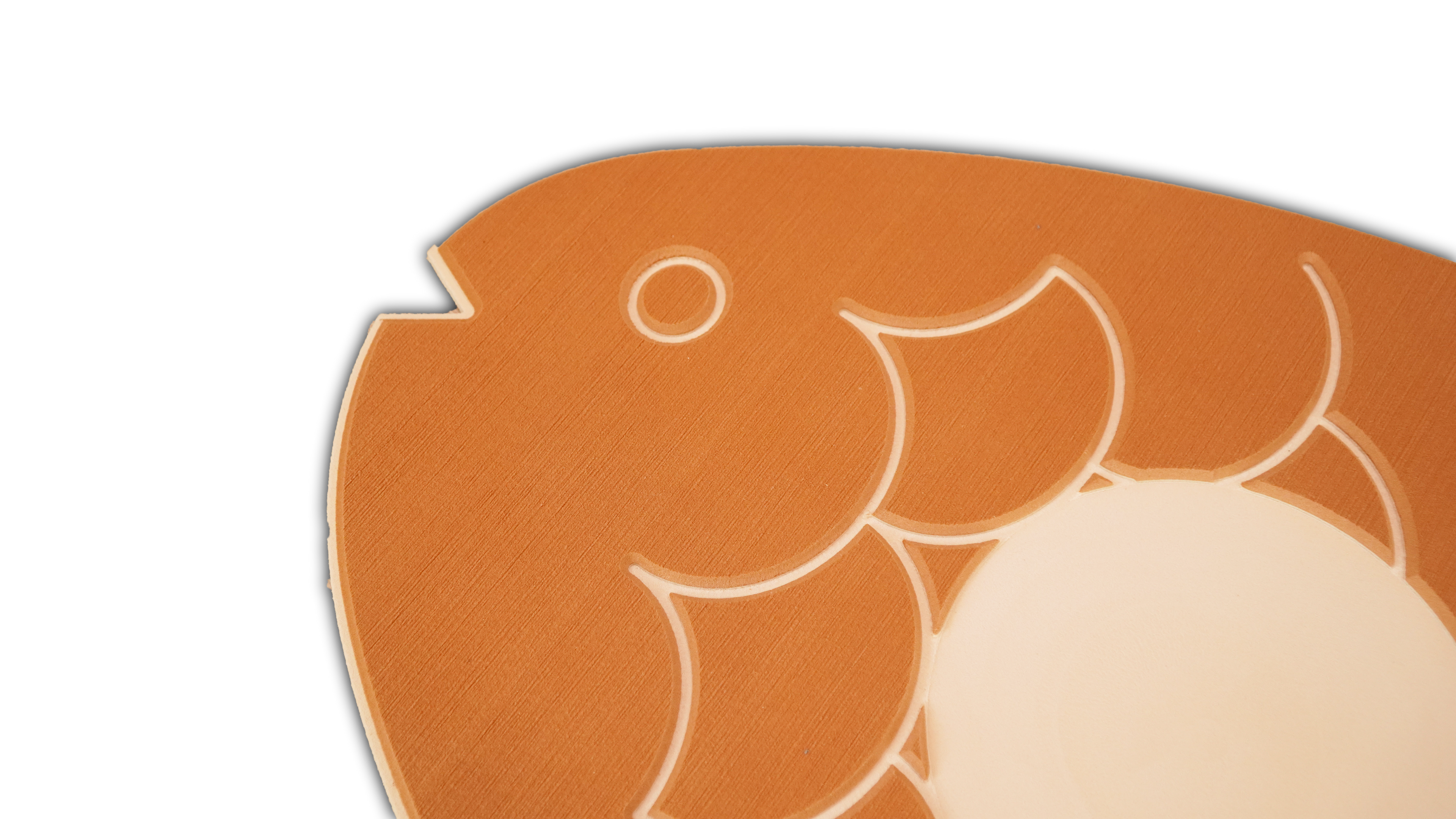 Podkładka pod miski dla kota - Rybka - Brązowo-kremowa