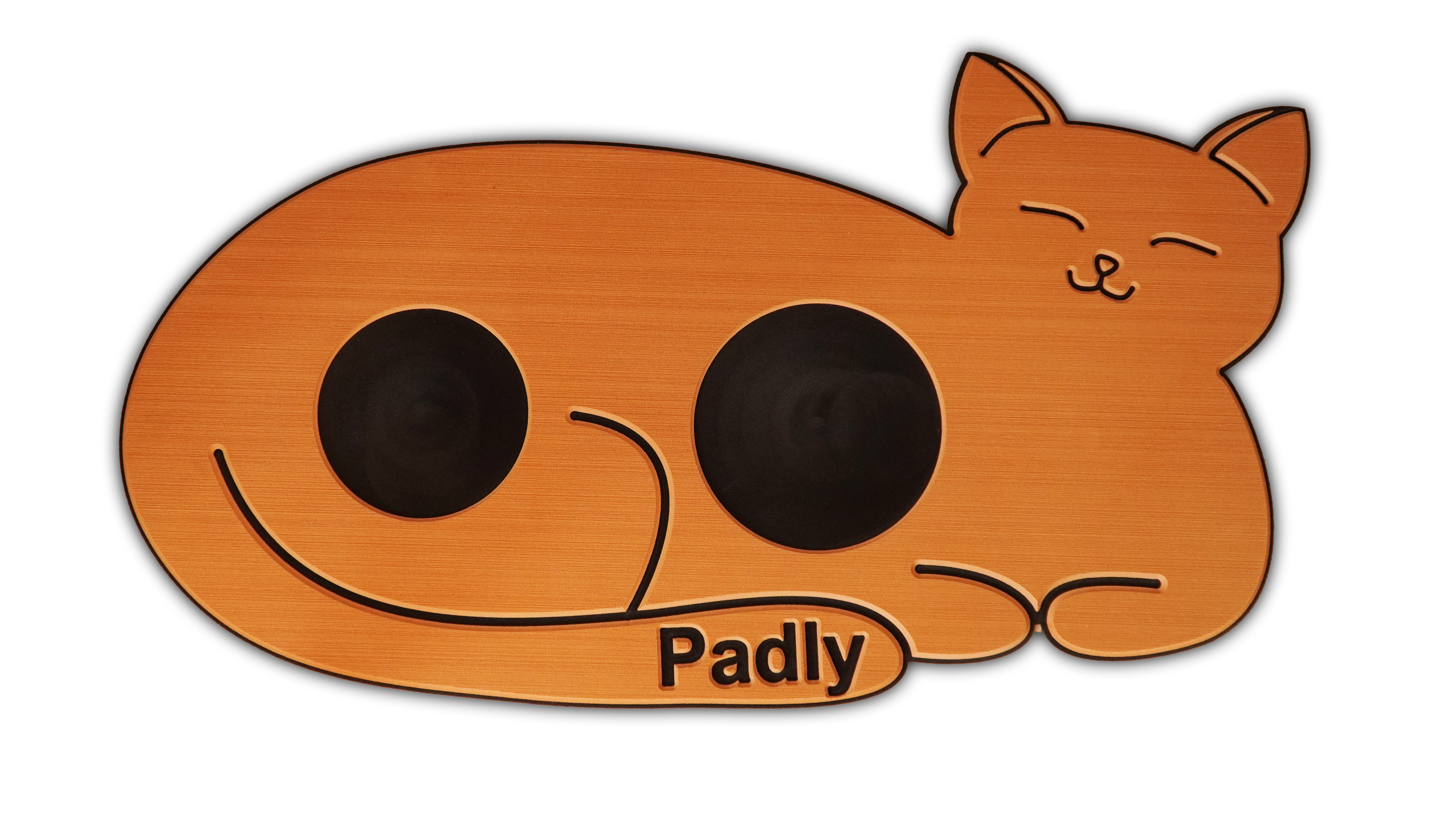 Podkładka pod miski dla kota - Standard - Brązowo-czarna