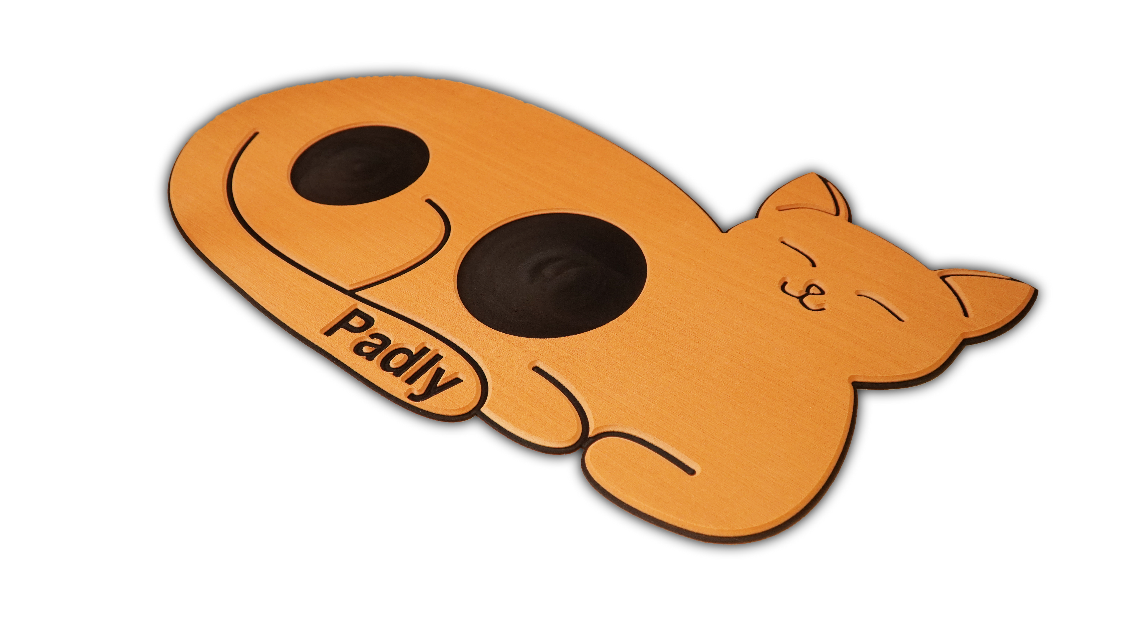 Podkładka pod miski dla kota - Standard - Brązowo-czarna