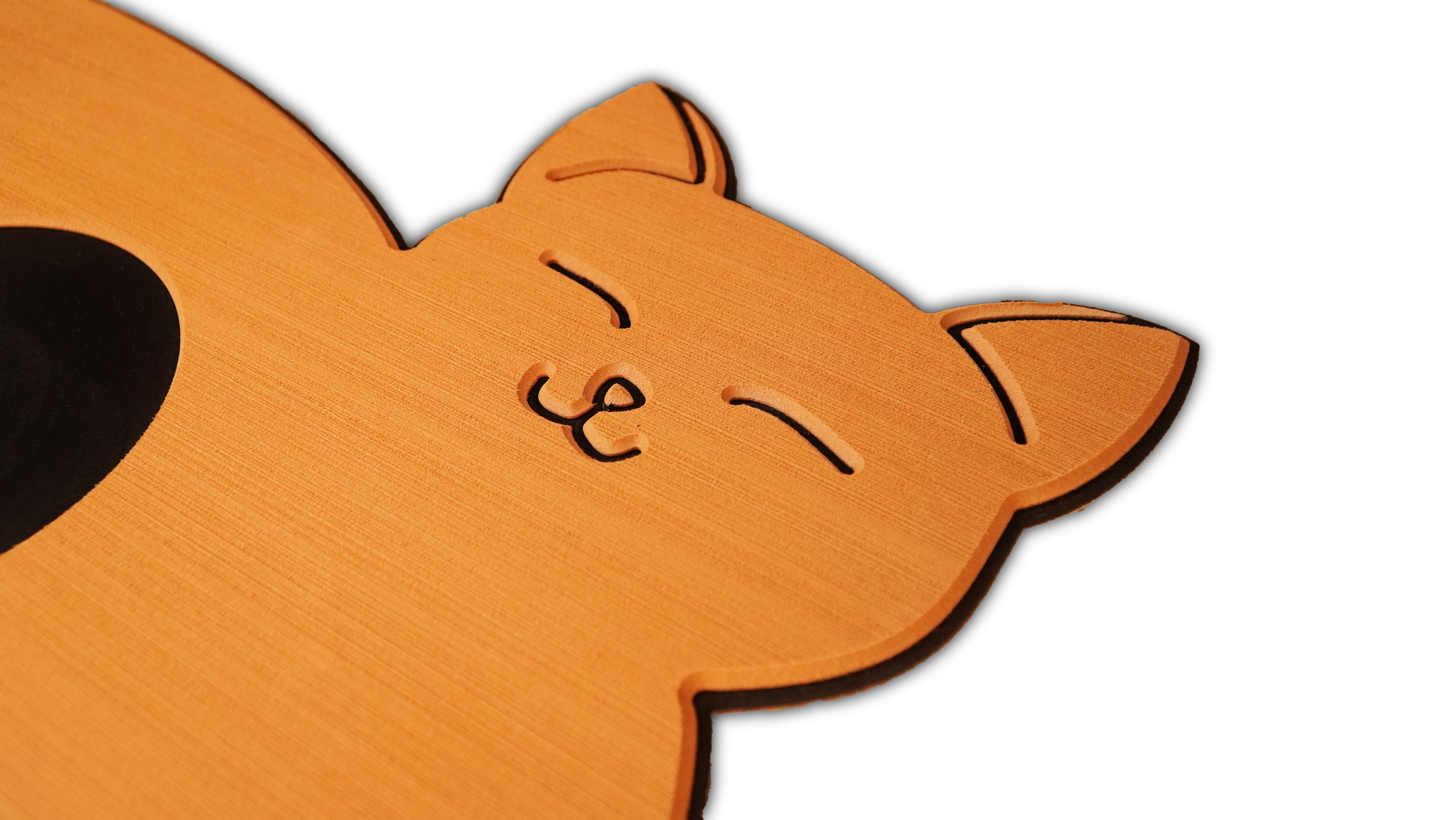 Podkładka pod miski dla kota - Standard - Brązowo-czarna