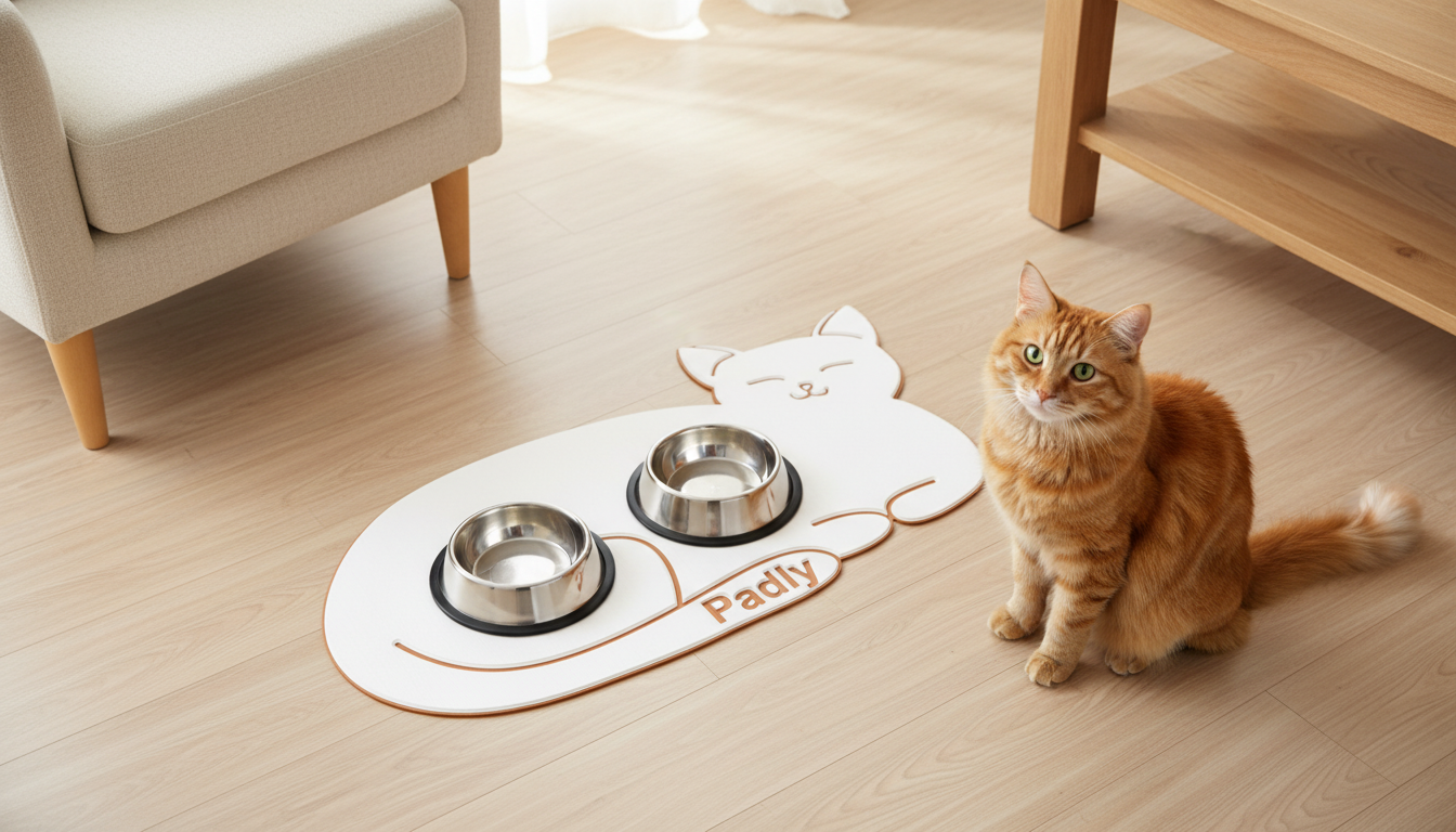 Podkładka biało-brązowa widok z góry