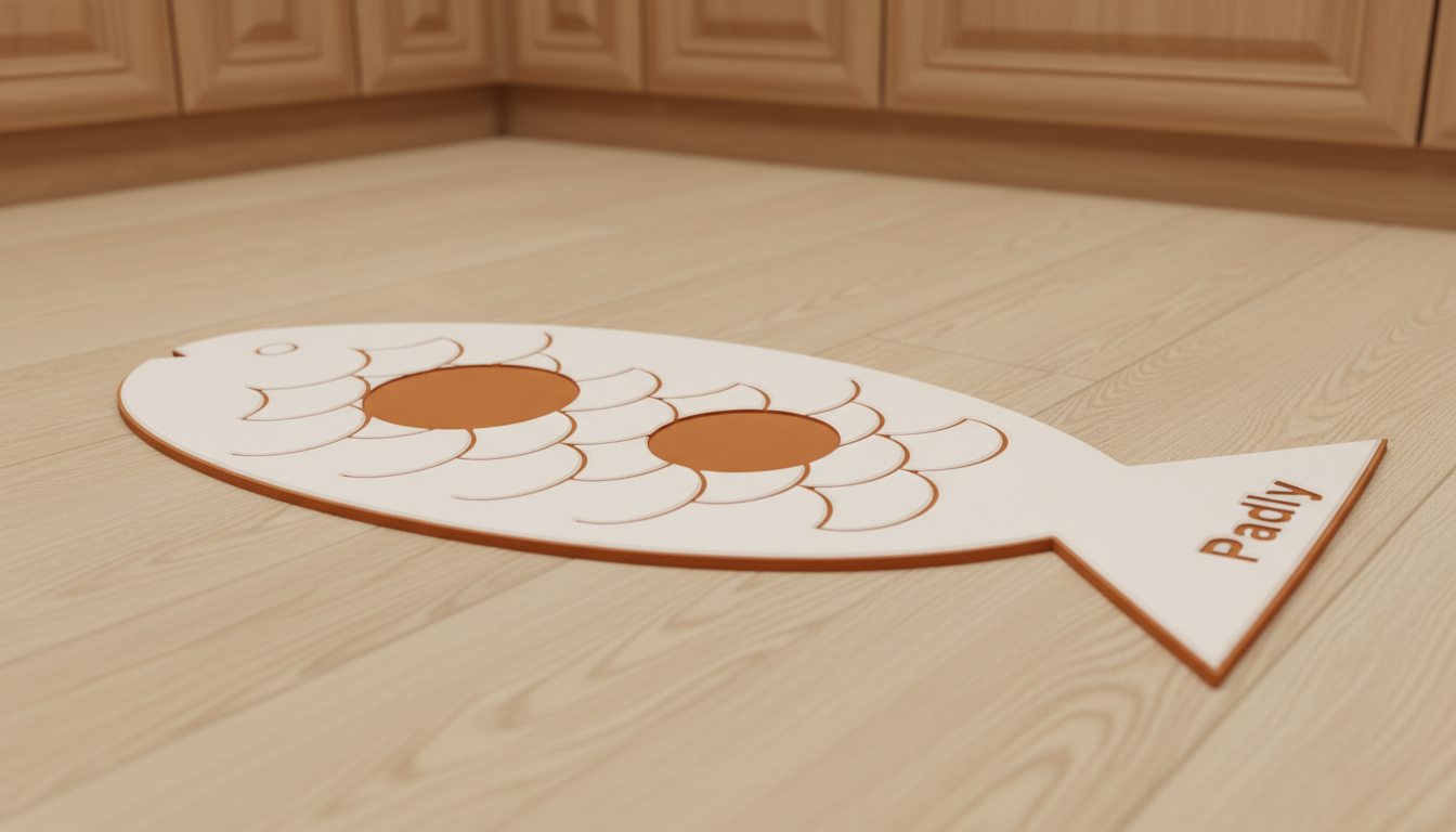 Podkładka rybka biało-brązowa w kuchni