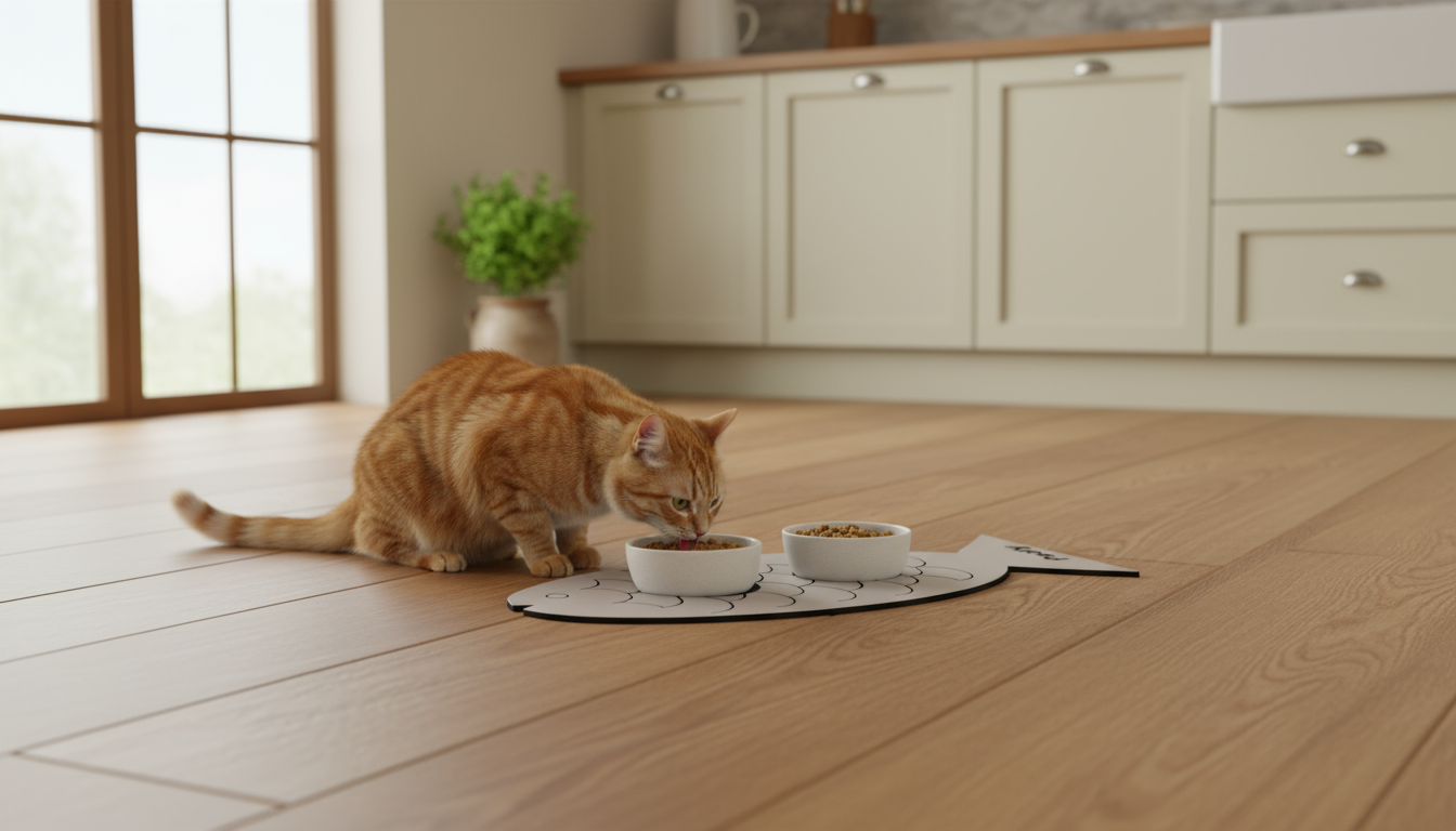 Podkładka rybka szaro-czarna - bliższa perspektywa