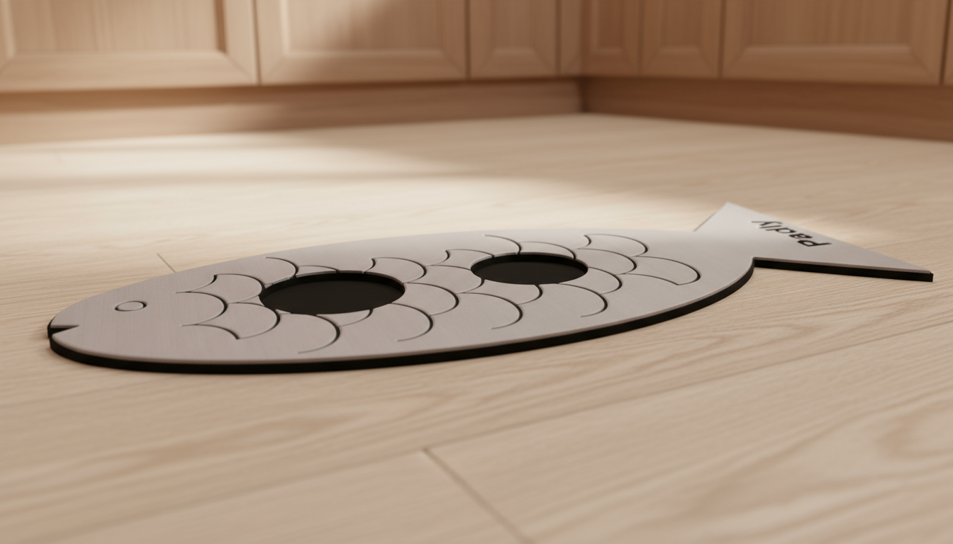 Podkładka rybka szaro-czarna - poprawiona